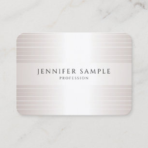 Carte De Visite Personnalisé Élégant Faux Argent Moderne Simple Mo