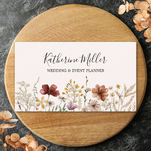 Carte De Visite Personnalisé Élégant Joli Fleur sauvage Floral