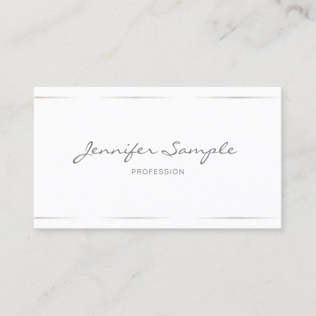 Carte De Visite Personnalisé Élégant Professionnel Moderne Simple  (Devant)