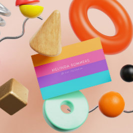 Carte de visite personnalisé en été coloré