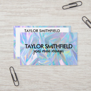 Carte de visite personnalisé Faux Holographique