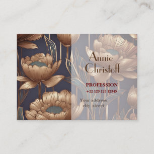 carte de visite personnalisé Fleur Abstrait