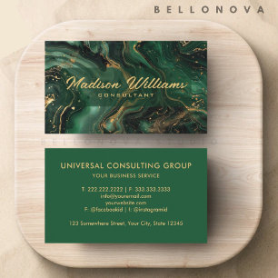 Carte De Visite Personnalisé Green Gold Black Gold Professionnel