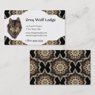 Carte de visite personnalisé Grey Wolf Lodge