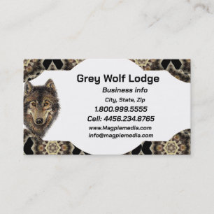 Carte de visite personnalisé Grey Wolf Lodge