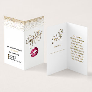 Carte De Visite Personnalisé - Instructions sur les lèvres roses e