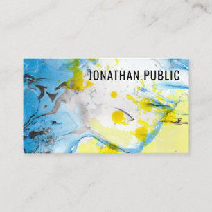 Carte De Visite Personnalisé Modèle Professionnel Moderne Bleu Jau