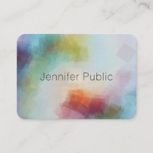 Carte De Visite Personnalisé Moderne Art Abstrait Professionnel Él