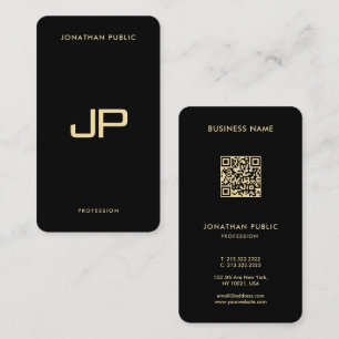 Carte De Visite Personnalisé Moderne élégant QR Code Modèle Luxueu