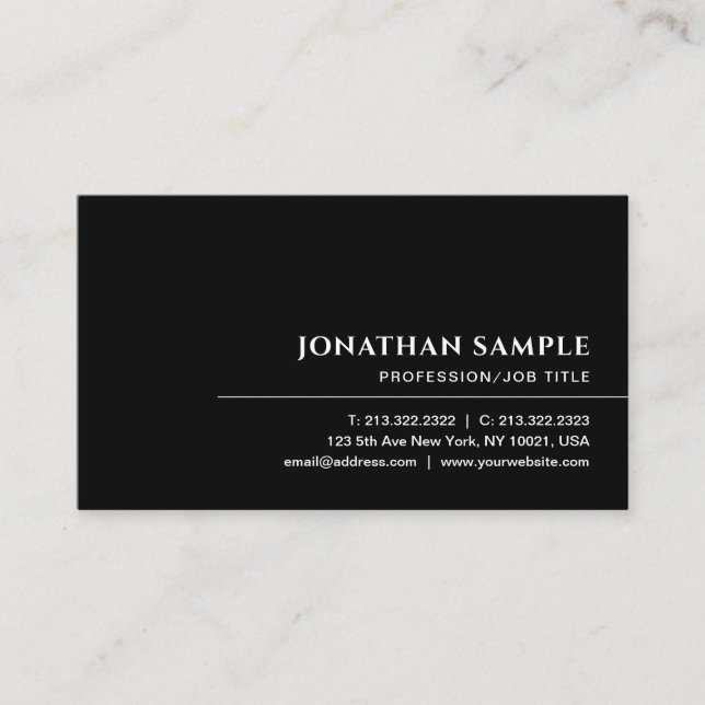 Carte De Visite Personnalisé Moderne Élégant Simple Modèle Promoti (Devant)