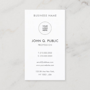 Carte De Visite Personnalisé Moderne Élégant Simple Professionnel 