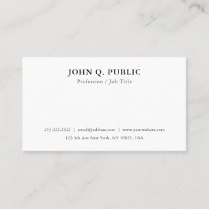 Carte De Visite Personnalisé Moderne Minimaliste Simple Modèle Élé