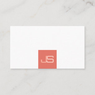 Carte De Visite Personnalisé Moderne Monogramme Élégant Modèle