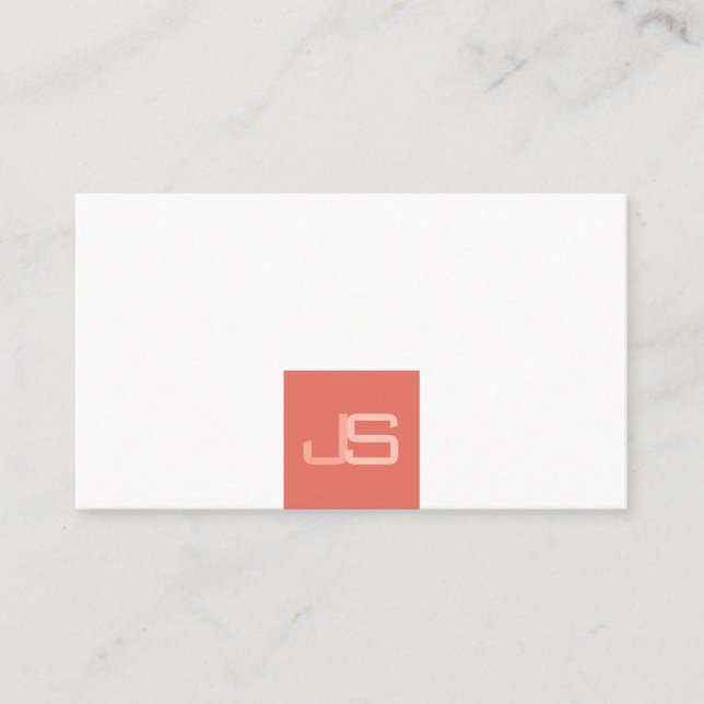 Carte De Visite Personnalisé Moderne Monogramme Élégant Modèle (Devant)