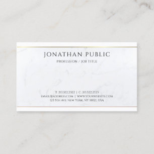Carte De Visite Personnalisé Moderne Personnalisé Élégant Marbre O