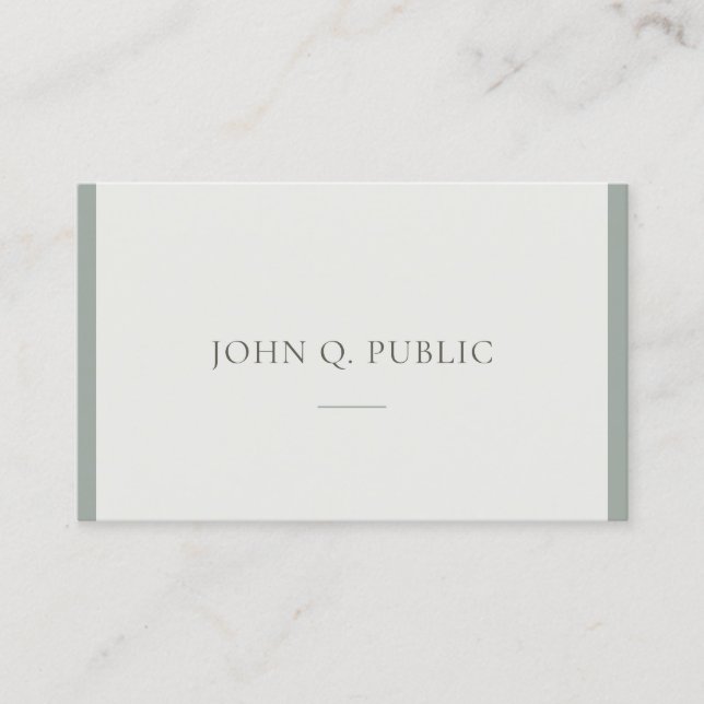 Carte De Visite Personnalisé Moderne Professionnel Élégant Design  (Devant)
