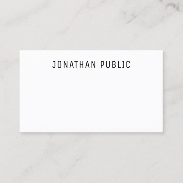 Carte De Visite Personnalisé Moderne Professionnel Élégant Simple  (Devant)