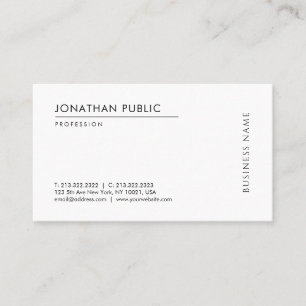 Carte De Visite Personnalisé Moderne Simple Modèle Professionnel É