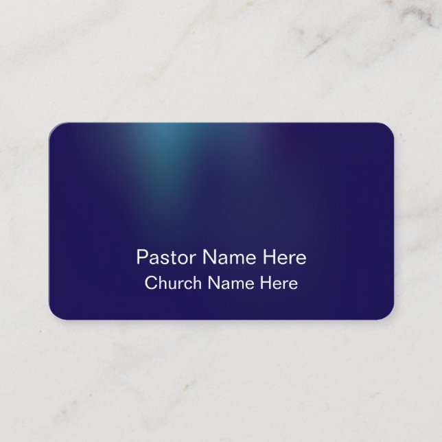 Carte De Visite Personnalisé Moderne Stylisant Pasteur de l'Église (Devant)