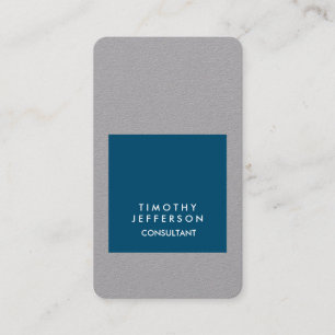 Carte De Visite Personnalisé Ocean Blue Grey Élégant Moderne