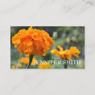Carte De Visite Personnalisé Orange Marigold Nature Floral Flower