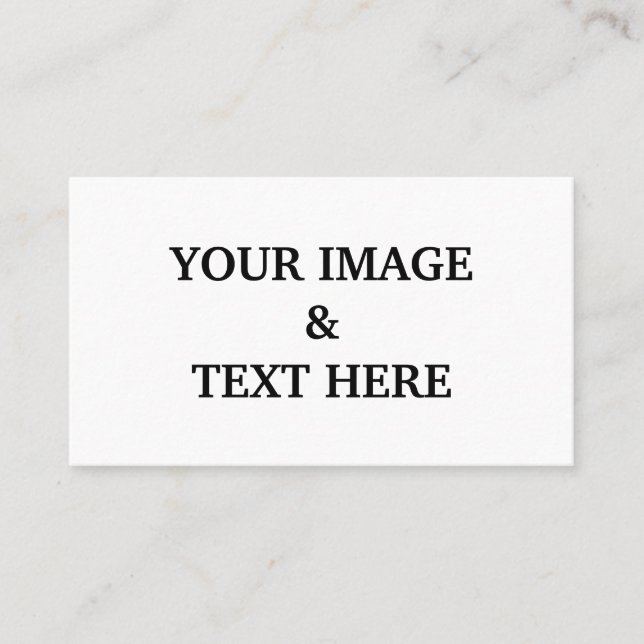 Carte De Visite Personnalisé Personnalisé Votre Propre Photo (Devant)