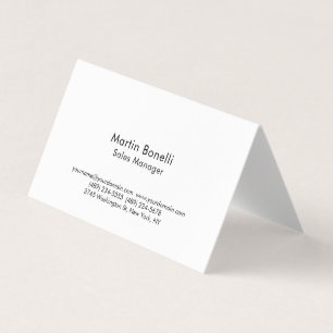 Carte De Visite Personnalisé Professionnel Classique Noir & Blanc