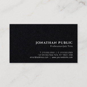Carte De Visite Personnalisé professionnel élégant Luxe Premium Bl