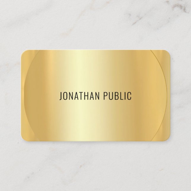 Carte De Visite Personnalisé Professionnel Moderne Élégant Faux Go (Devant)