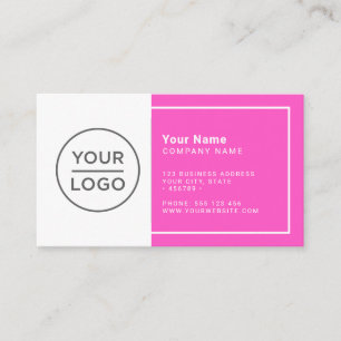 Carte De Visite Personnalisé rose moderne minimaliste toute couleu