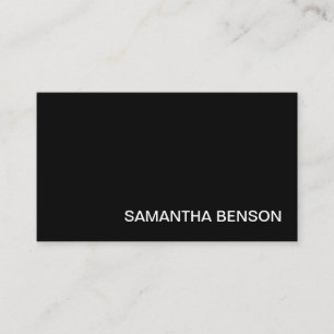 Carte De Visite Personnalisé Simple Modern Black Professional