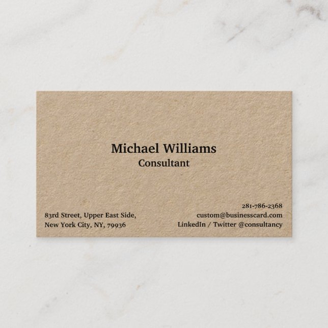 Carte De Visite Personnalisé Simple Professionnel Moderne Minimali (Devant)