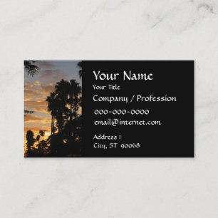 Carte de visite personnalisé Sunset Palm Tree