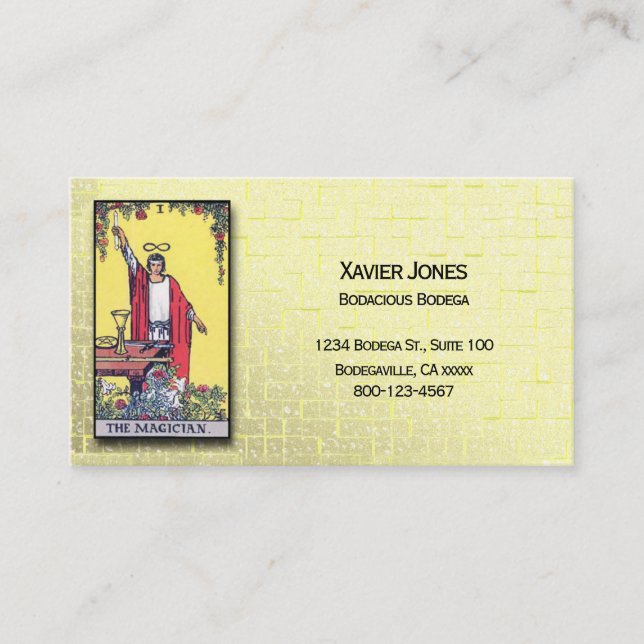 carte de visite personnalisé Tarot Magicien (Devant)
