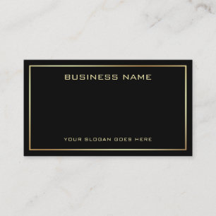 Carte De Visite Personnalisé tendance élégant Modèle moderne Black