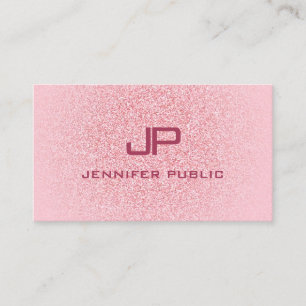 Carte De Visite Personnalisé tendance moderne élégant rose rose Or