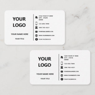Carte de visite personnalisé Votre texte et vos co