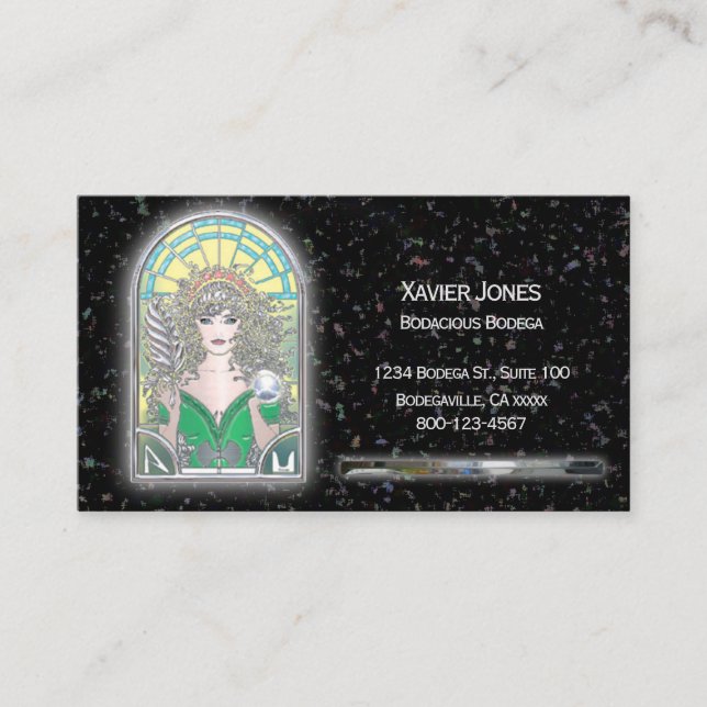 carte de visite personnalisé Writer's Muse (Devant)