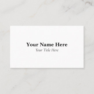 Carte de visite personnalisée