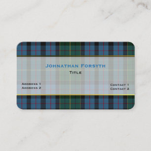 Carte de visite personnalisée à carreaux du clan F