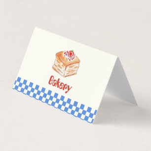 Carte de visite personnalisée de boulangerie pliée