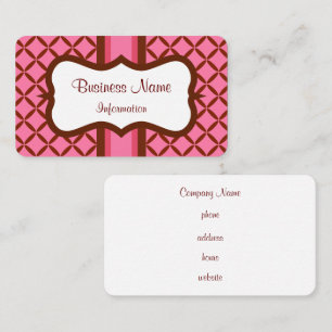 Carte de visite personnalisée framboise et chocola