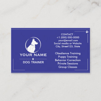Carte de visite personnalisée pour dresseur de chi