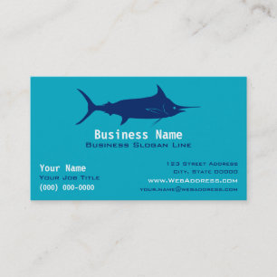 Carte de visite personnalisée pour Marlin / Pêche 
