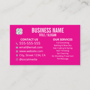 Carte de visite personnalisée pour toiletteur pour