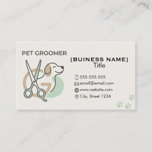 Carte de visite personnalisée pour toiletteur pour
