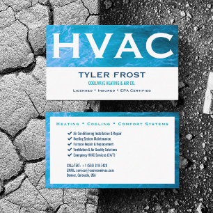 Carte De Visite Personnaliser CVC  Chauffage Climatisation Refroid