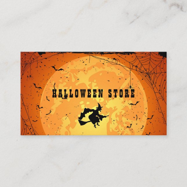 Carte De Visite Personnaliser le correctif Citrouille Halloween St (Devant)
