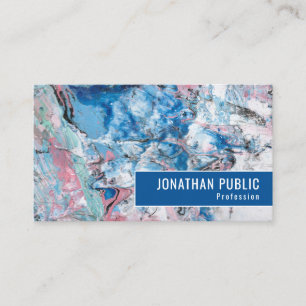 Carte De Visite Personnaliser Pink Blue Purple Moderne Abstrait