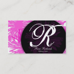 Carte De Visite personnaliser rose votre mongram